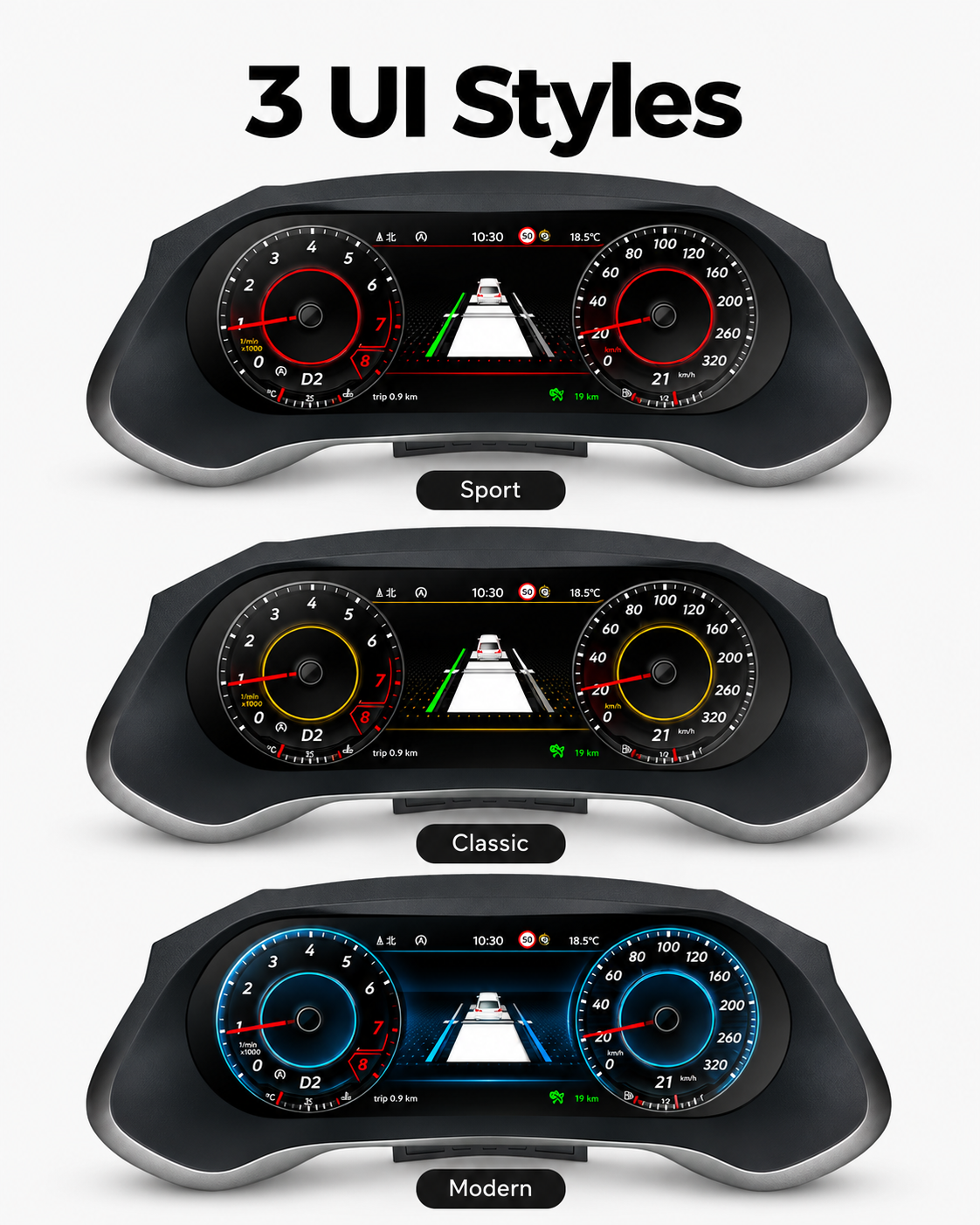 SEAT Leon 12.3-Inch Digital Instrument Cluster 2013–2018 | LADP