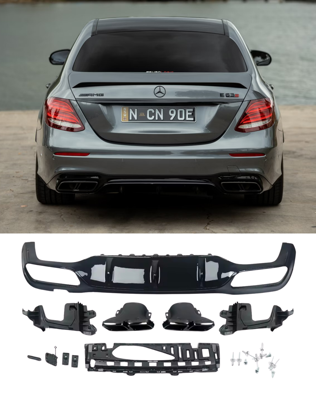 AMG Diffusor für Mercedes W213 (2016–2020) – E63 Style für AMG Line Modelle