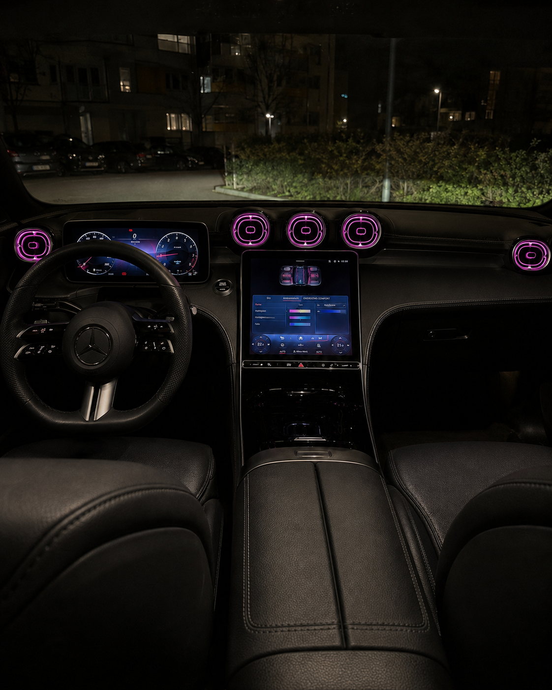 W206 & GLC X254 64-Color LED Front & Rear Air Vent Ambient Lighting | LADP