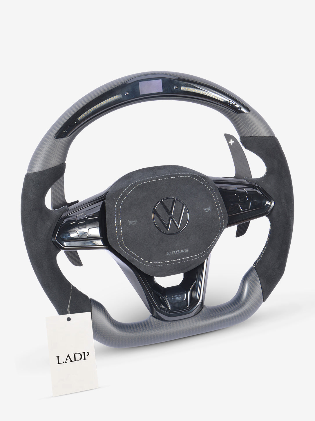 VW Golf 8 GTI/R Steering Wheel with LED Display | LADP Matte Carbon Sport Steering Wheel