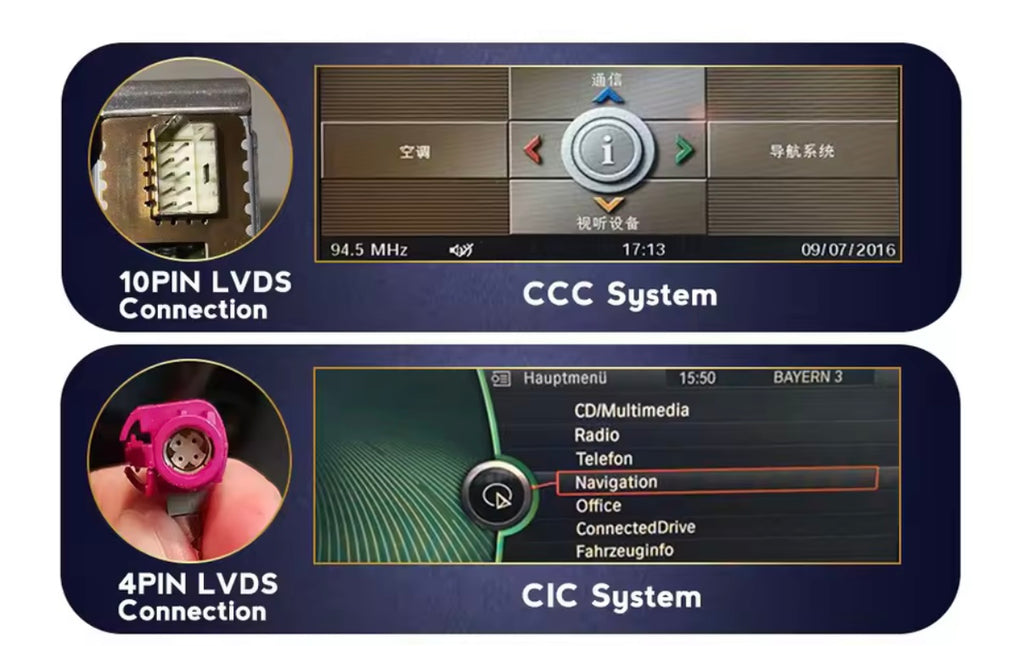 BMW E60 E90 Android 14 Multimedia Display – 8.8 inch CarPlay & Android Auto | CCC | CIC system