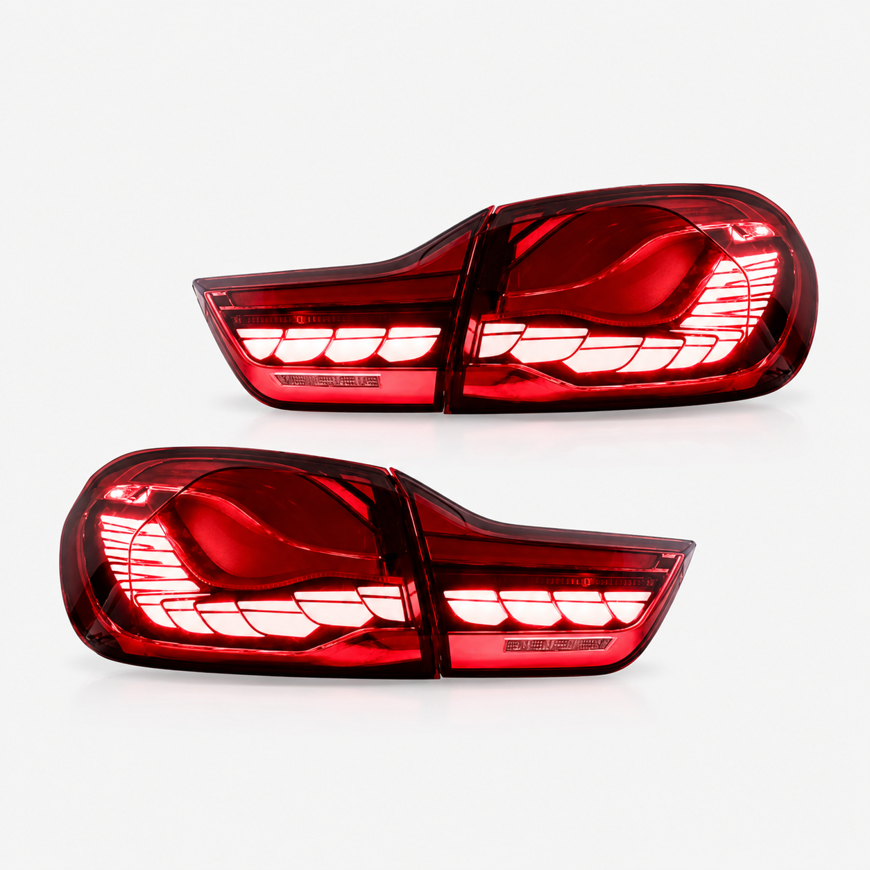 Rückleuchten SET OLED Rot Klarglas dynamisch passt für BMW 4er F32 F33 F36 F82 F83