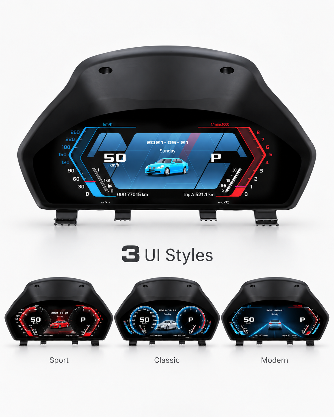 BMW F30 F31 F32 Digital Instrument Cluster with CarPlay 2013–2019 – Without HUD | LADP