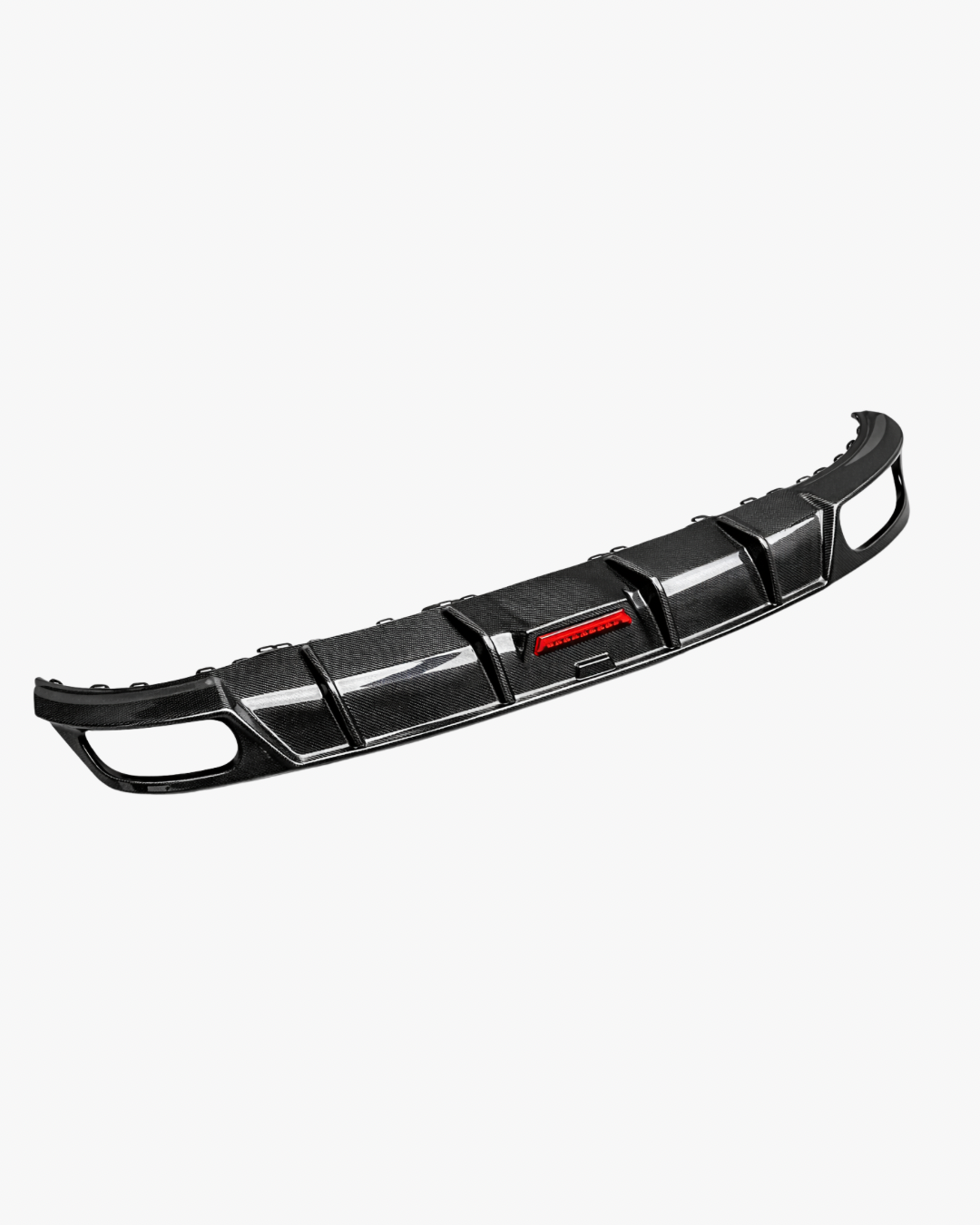 LADP Carbon Fiber Rear Diffuser Lip mit LED Light passend für Audi Q8 Sport / SQ8