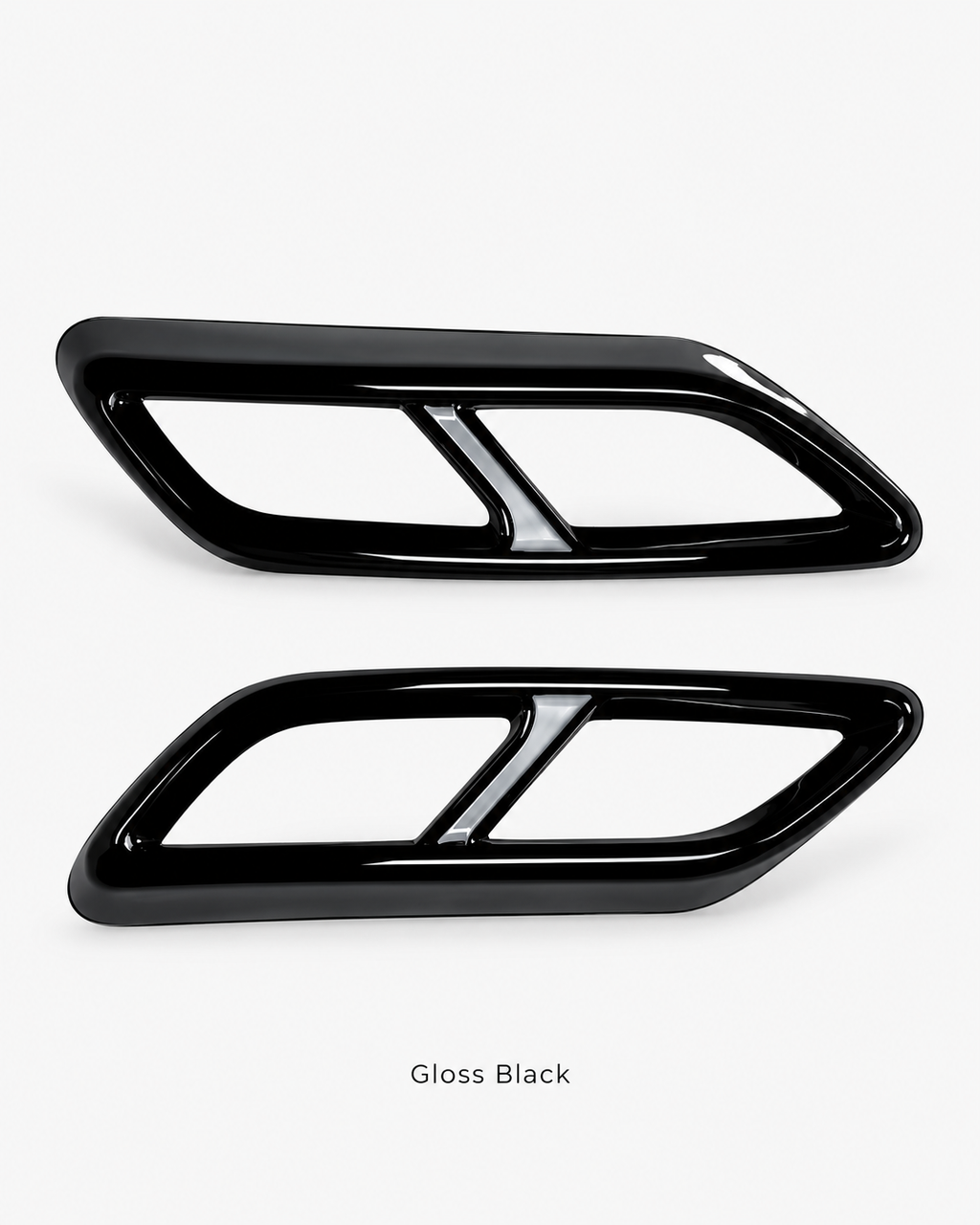 Audi A3 8Y S Line Gloss Black Quad-Outlet Exhaust Frame Covers 2021–2023 | LADP