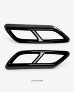 Audi A3 8Y S Line Gloss Black Quad-Outlet Exhaust Frame Covers 2021–2023 | LADP