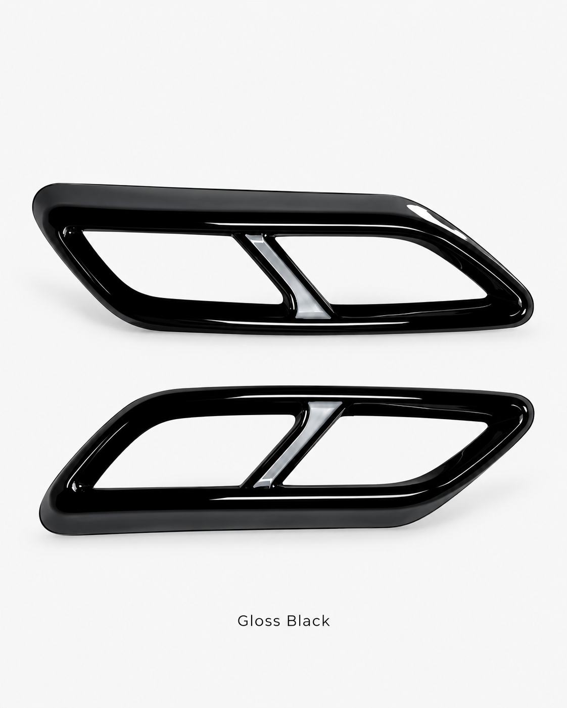Audi A3 8Y S Line Gloss Black Quad-Outlet Exhaust Frame Covers 2021–2023 | LADP