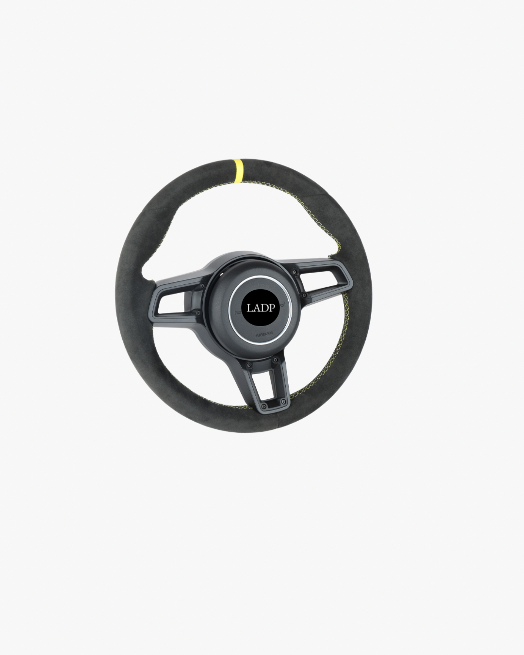 Porsche 911 Motorsport Alcantara Lenkrad mit 12-Uhr-Markierung – LADP Racing Steering Wheel