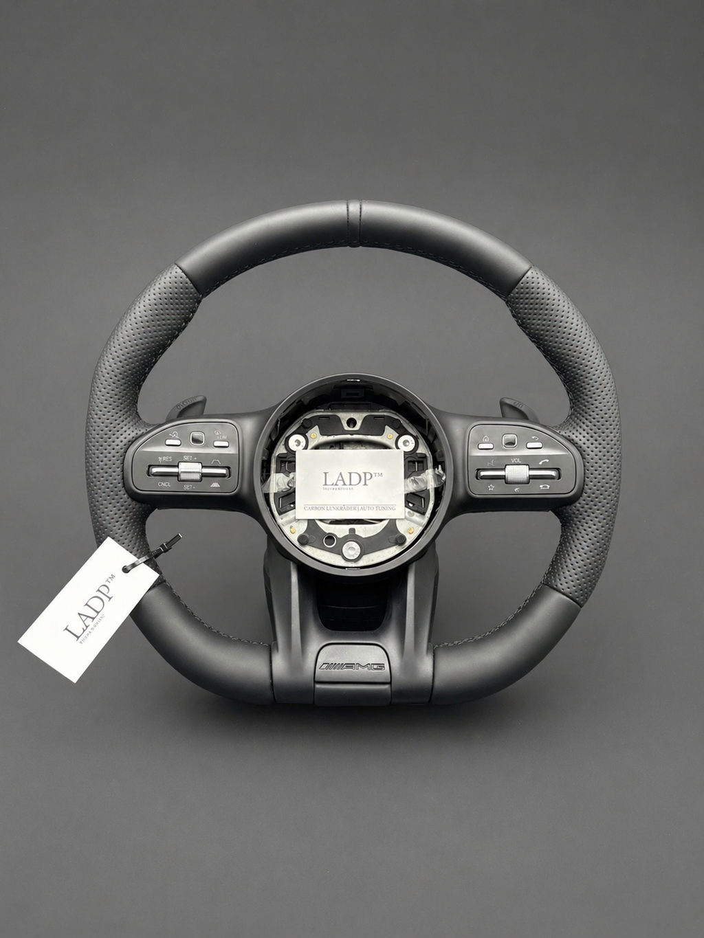 Mercedes AMG Steering Wheel Matte Black LADP – Custom Sports Steering Wheel for AMG Models