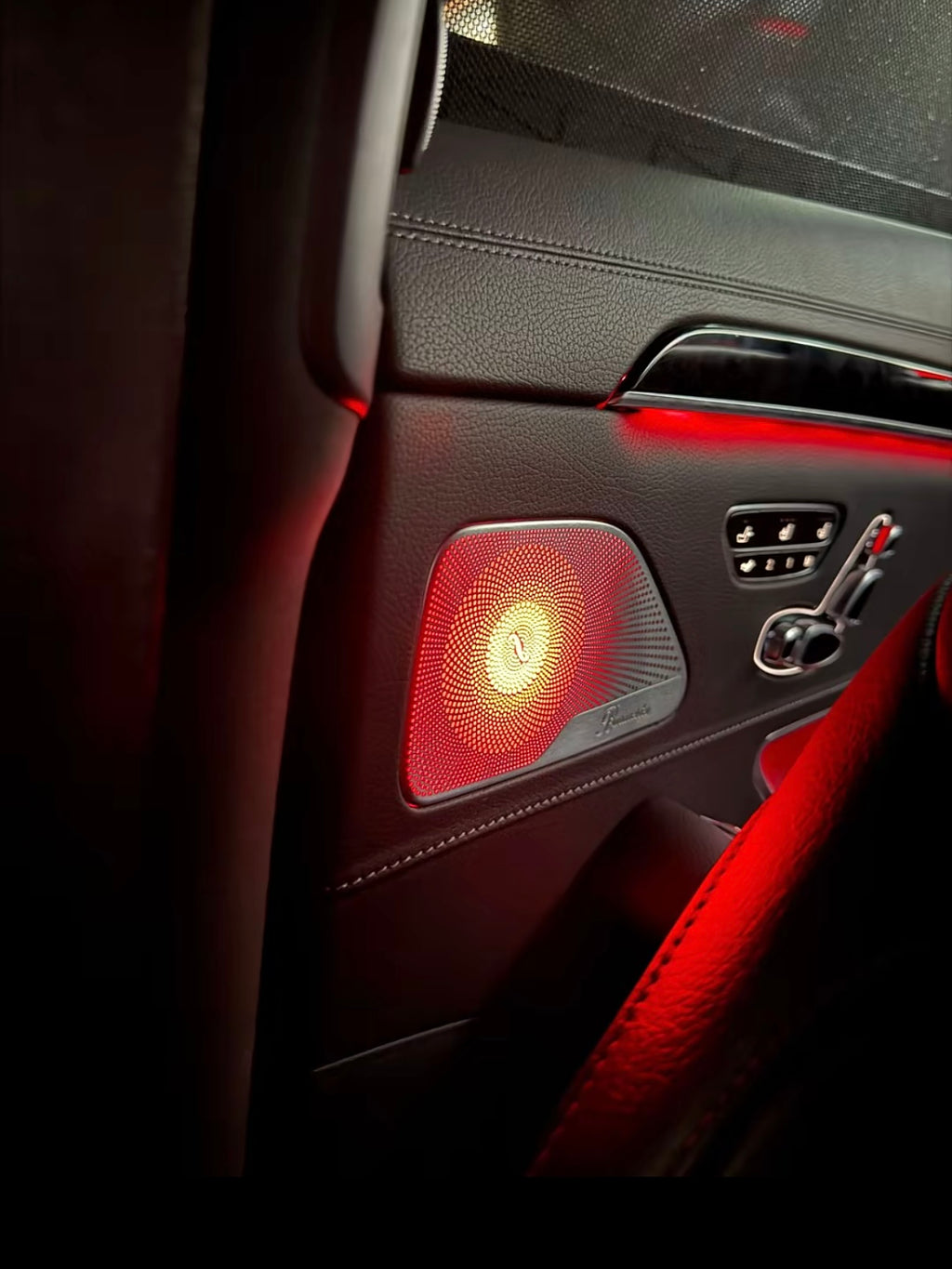 Mercedes S-Class W222 Illuminated Midrange Speaker Covers 2014–2020 – 7-Color or 64-Color | LADP
