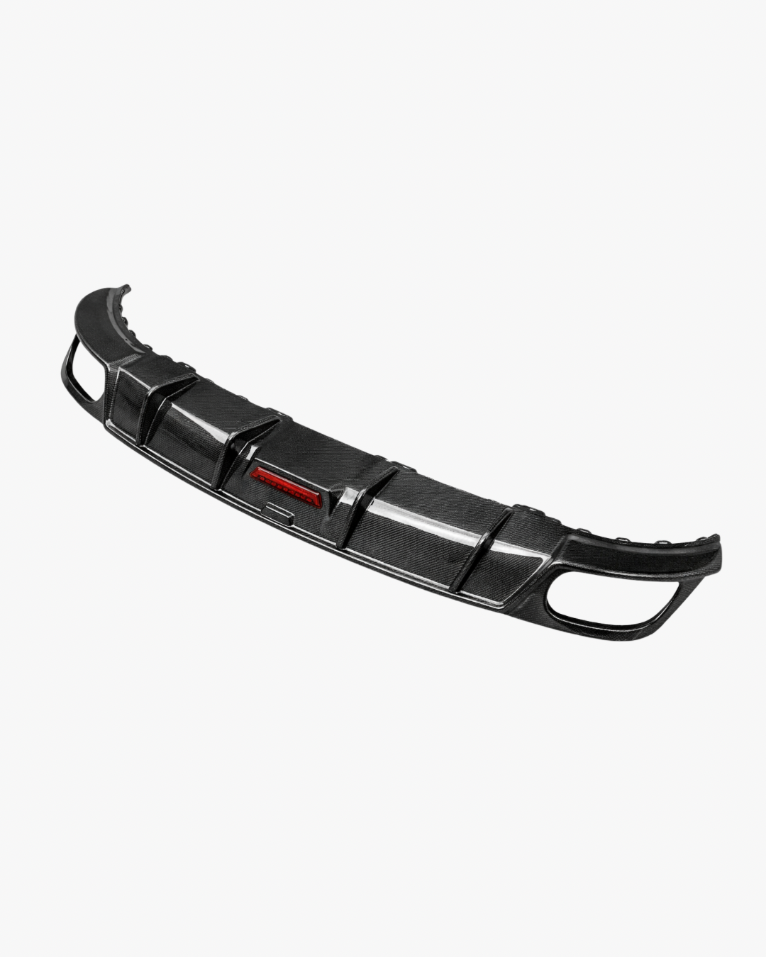 LADP Carbon Fiber Rear Diffuser Lip mit LED Light passend für Audi Q8 Sport / SQ8