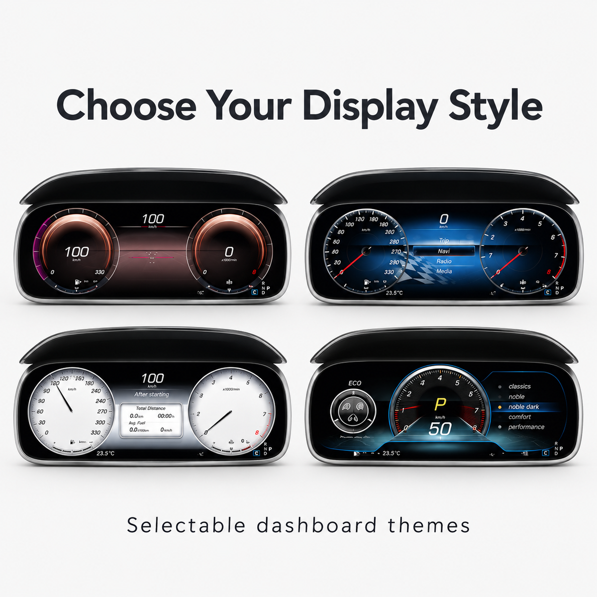 Mercedes-Benz ML/GLE W166, GL/GLS X166 & G-Class W463 10.25″ Digital Instrument Cluster with CarPlay & Android Auto | LADP