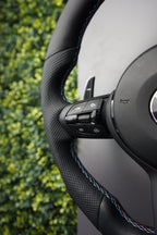 BMW E-Series & F-Series All-Black M-Style Flat-Bottom Performance Steering Wheel | LADP
