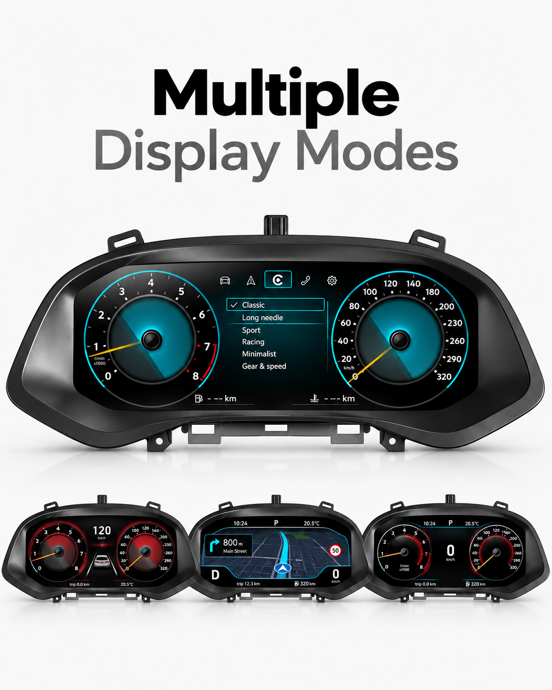 SEAT Ibiza 12.3-Inch Digital Instrument Cluster with CarPlay & Android Auto 2018–2025 | LADP