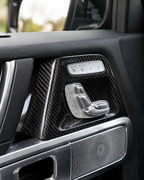 Mercedes G-Class W464 & W465 Carbon Fiber Seat Control Panel Covers – 4-Piece Set | LADP
