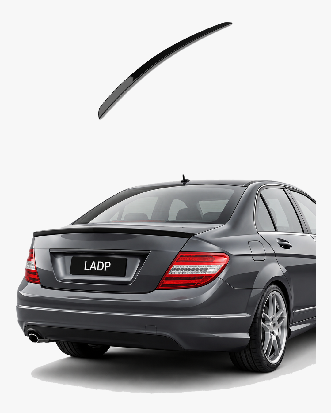Mercedes C-Class W204 Gloss Black Trunk Spoiler Lip 2007–2014 | LADP