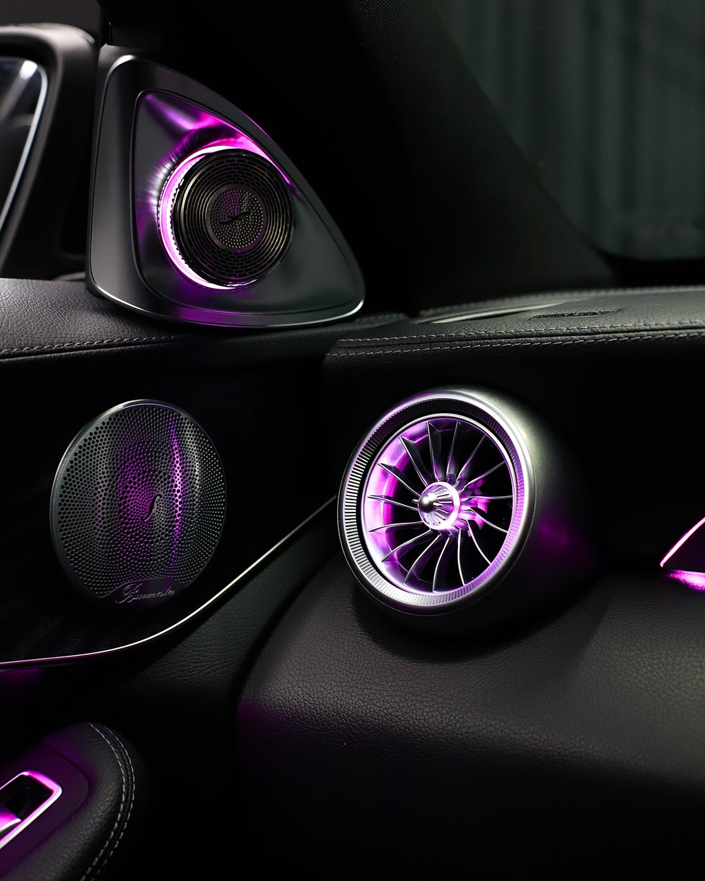 Mercedes C-Class W205 & GLC X253 4D Rotating LED Tweeters with Ambient Lighting | LADP