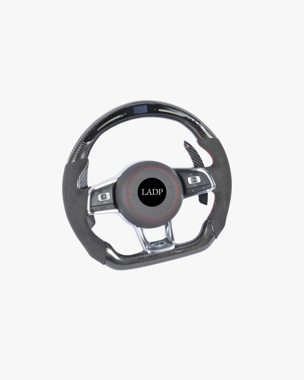 LADP VW Golf 7 Carbon Lenkrad mit LED Anzeige – Vollcarbon Sportlenkrad