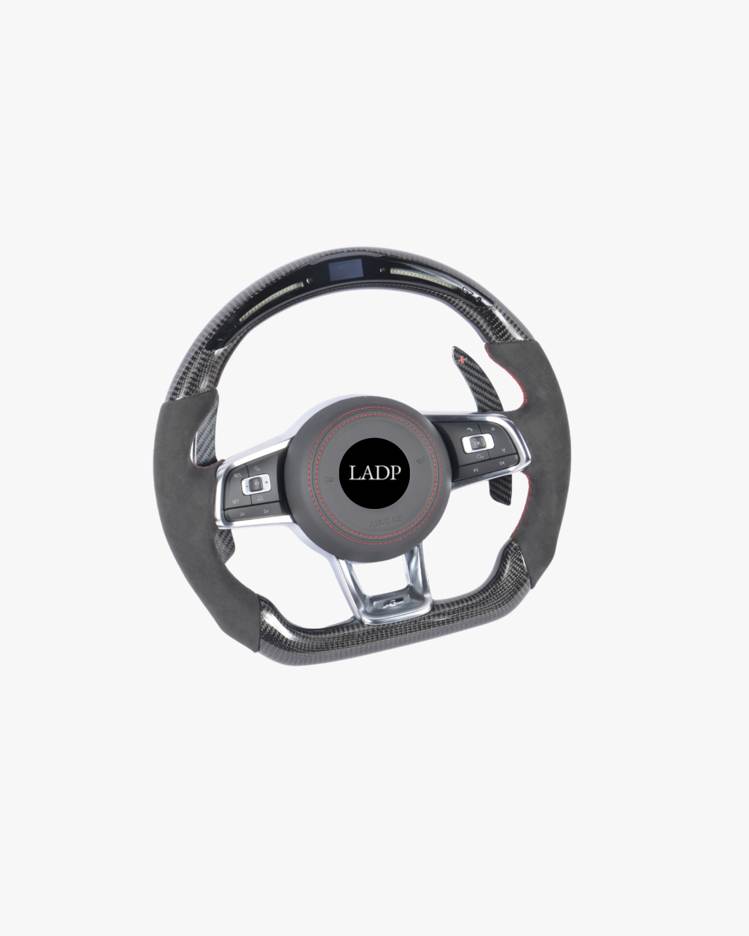 LADP VW Golf 7 Carbon Lenkrad mit LED Anzeige – Vollcarbon Sportlenkrad