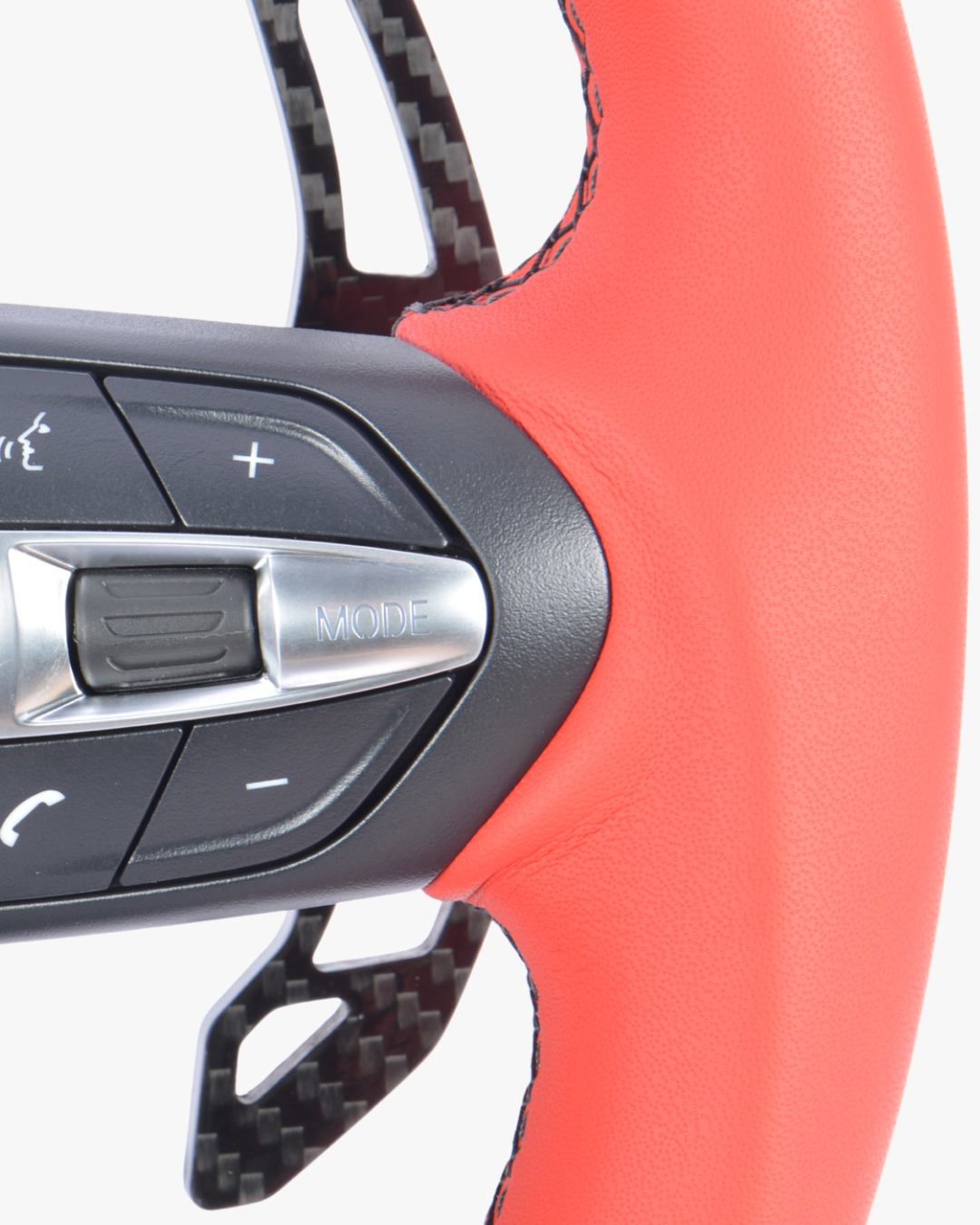 LADP BMW F-Serie Vollcarbon Performance Lenkrad – Rot/Carbon Edition inkl. Carbon-Schaltwippen