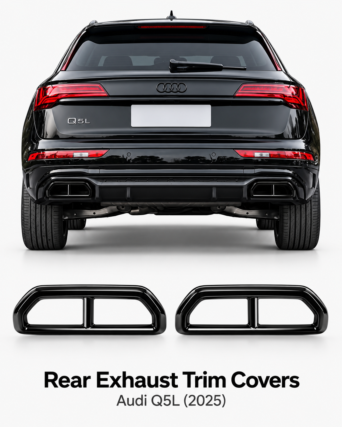 Audi Q5L Gloss Black Exhaust Frame Covers 2025 | LADP