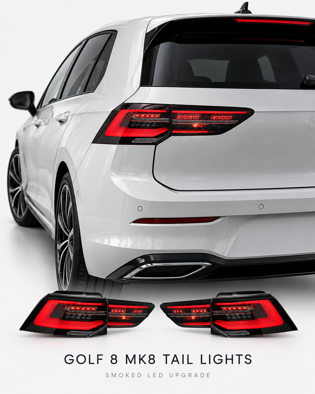 Volkswagen Golf 8 MK8 LED Tail Light Set with Dynamic Indicators 2020–2024 | LADP