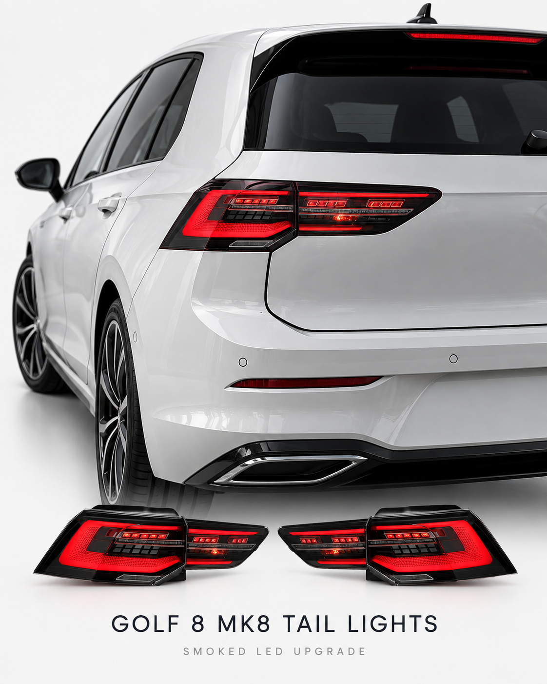Volkswagen Golf 8 MK8 LED Tail Light Set with Dynamic Indicators 2020–2024 | LADP