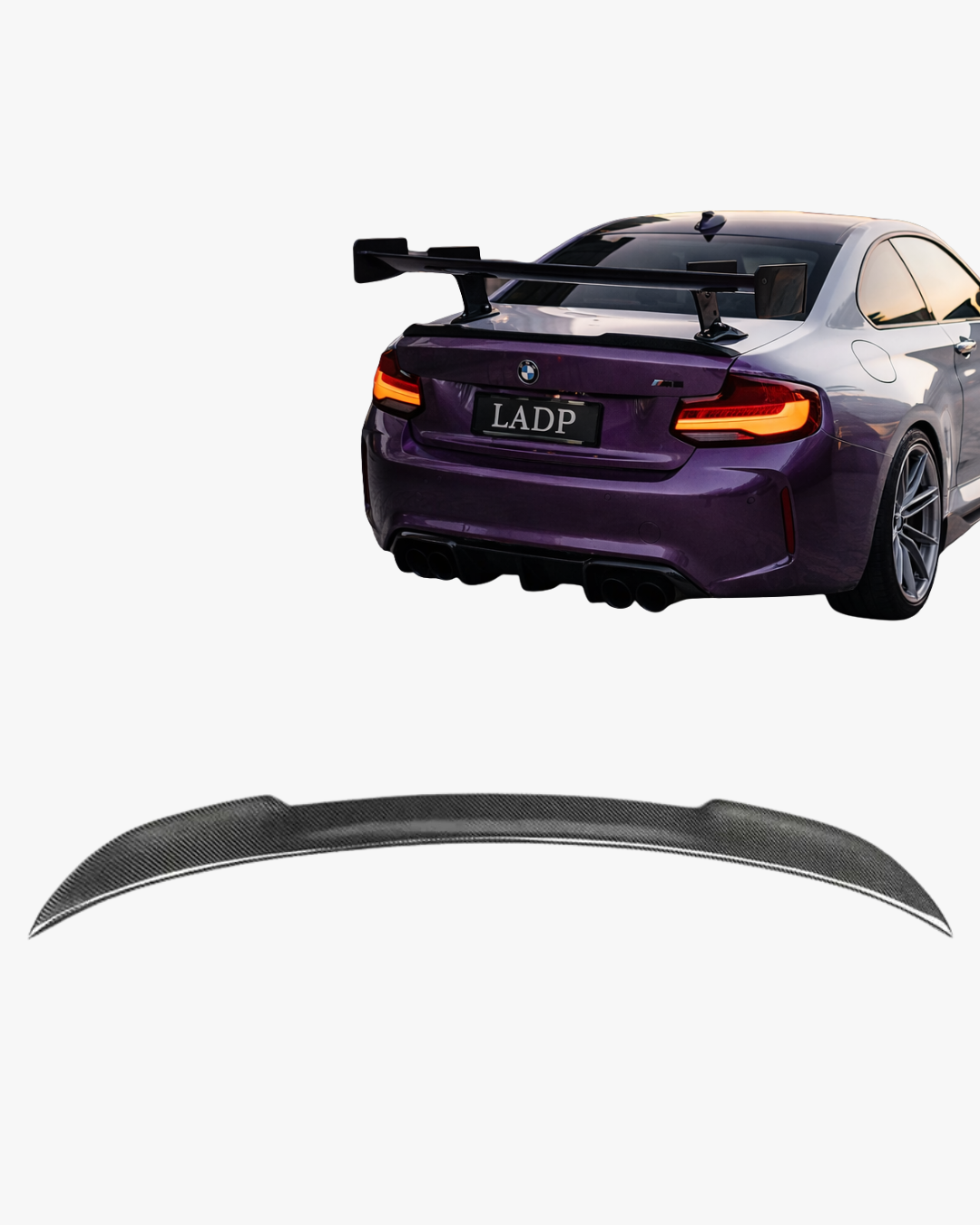 LADP Carbon Fiber Rear Spoiler für BMW 2er F22 F23 F87 M2 – Carbon Heckspoiler Performance Look