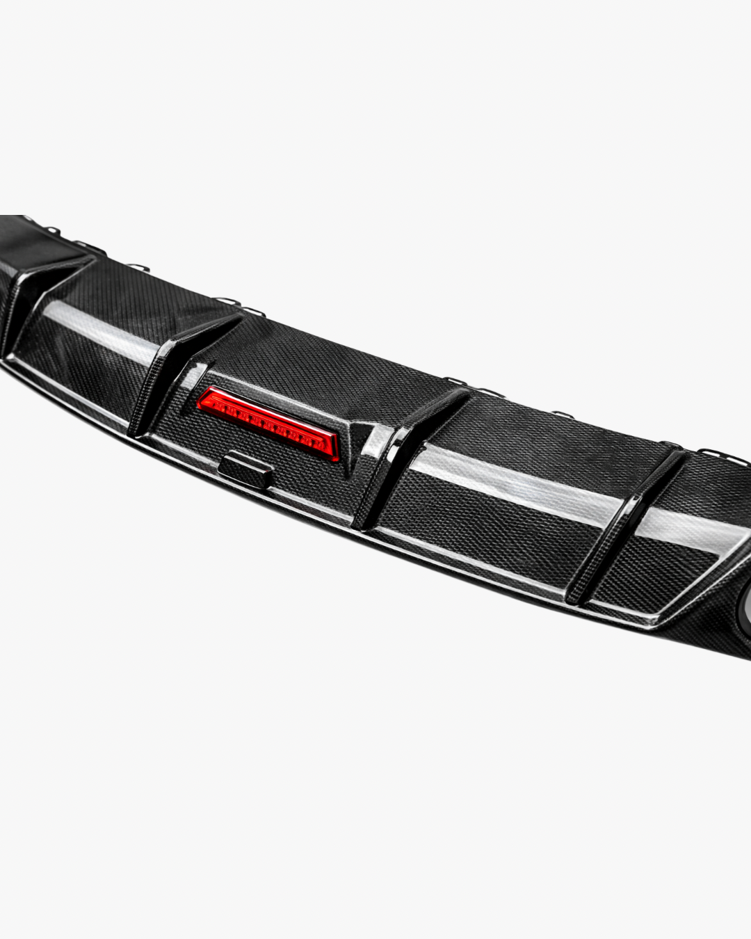 LADP Carbon Fiber Rear Diffuser Lip mit LED Light passend für Audi Q8 Sport / SQ8