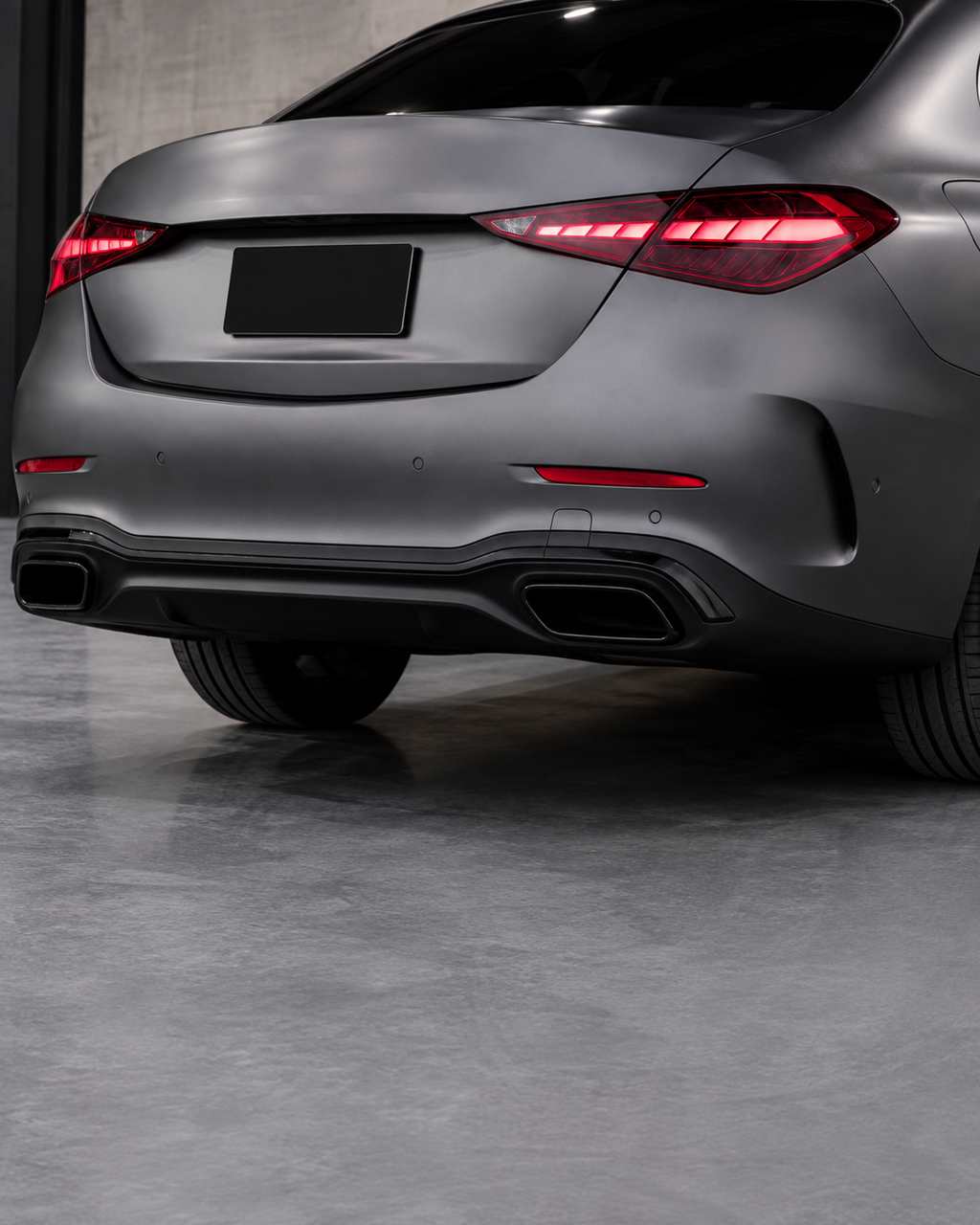 Mercedes C-Class W206 S206 AMG Line crni ukrasni okviri za ispušne cijevi 2022+ | LADP