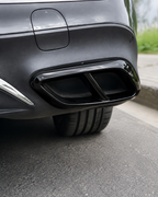 E-Class W214 & CLE C236 AMG Line Gloss Black Look Exhaust Trim Covers 2024–2026 | LADP