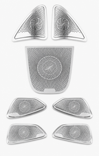 E-Class W214 7-Piece Silver Speaker Cover Trim Set 2024–2025 | LADP