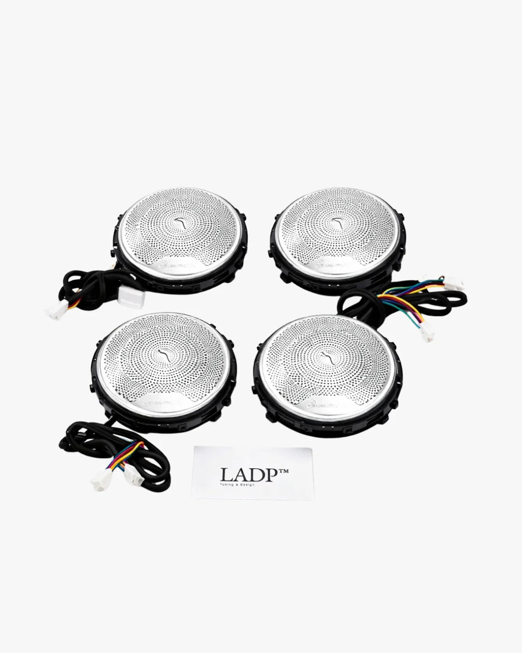 Mercedes C-Class W205 & GLC X253 Illuminated Burmester-Style Speaker Covers – Front & Rear | LADP