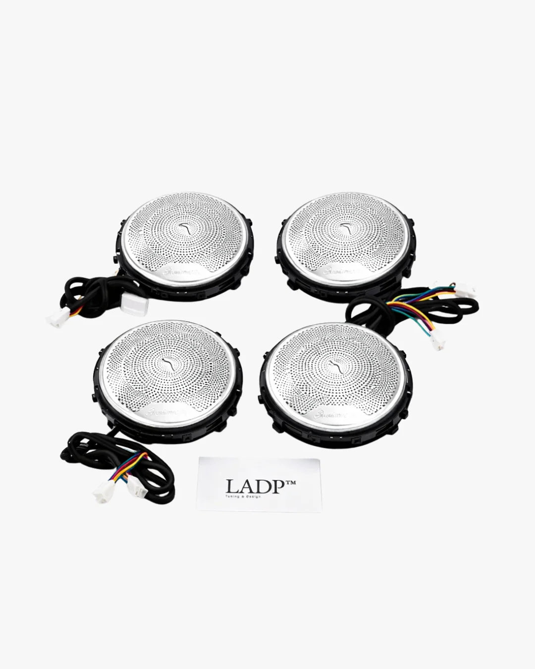 Mercedes C-Class W205 & GLC X253 Illuminated Burmester-Style Speaker Covers – Front & Rear | LADP