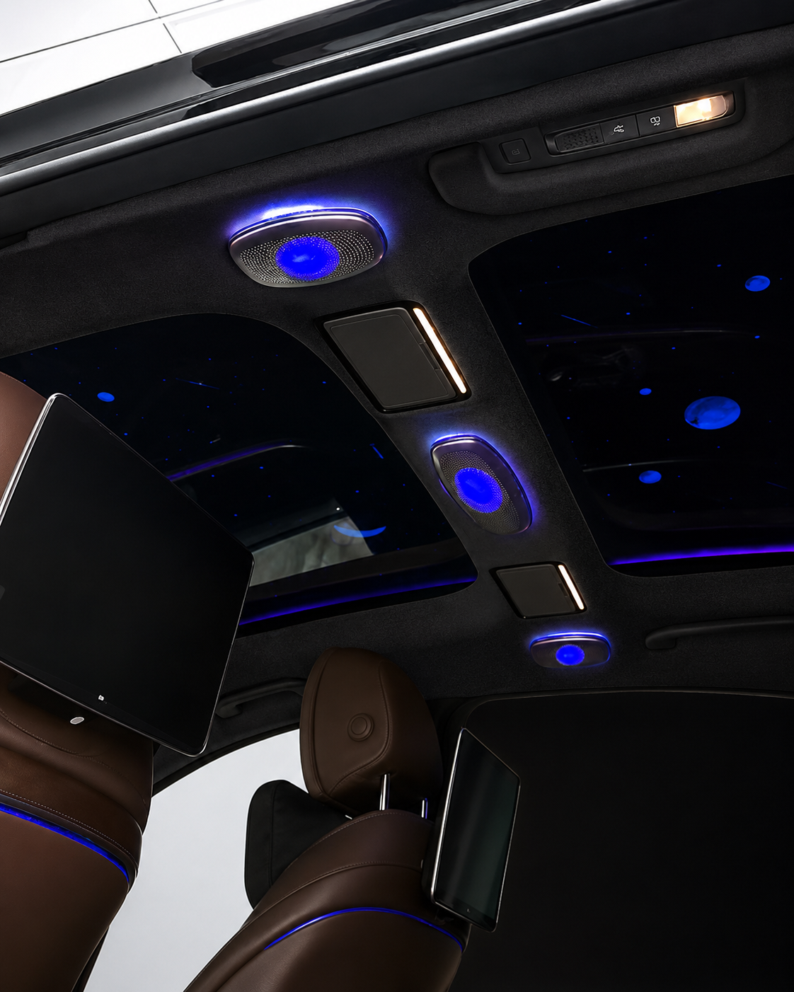 Mercedes S-Class W222 & E-Class W213 Burmester-Style Rear Roof LED Speaker Covers | LADP
