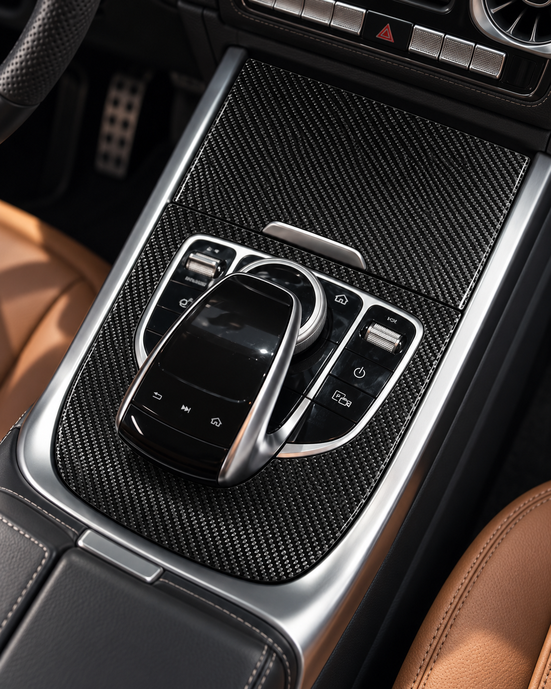 Mercedes G-Class W464 Real Carbon Fiber Center Console Trim | LADP