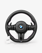 BMW E-Series & F-Series All-Black M-Style Flat-Bottom Performance Steering Wheel | LADP