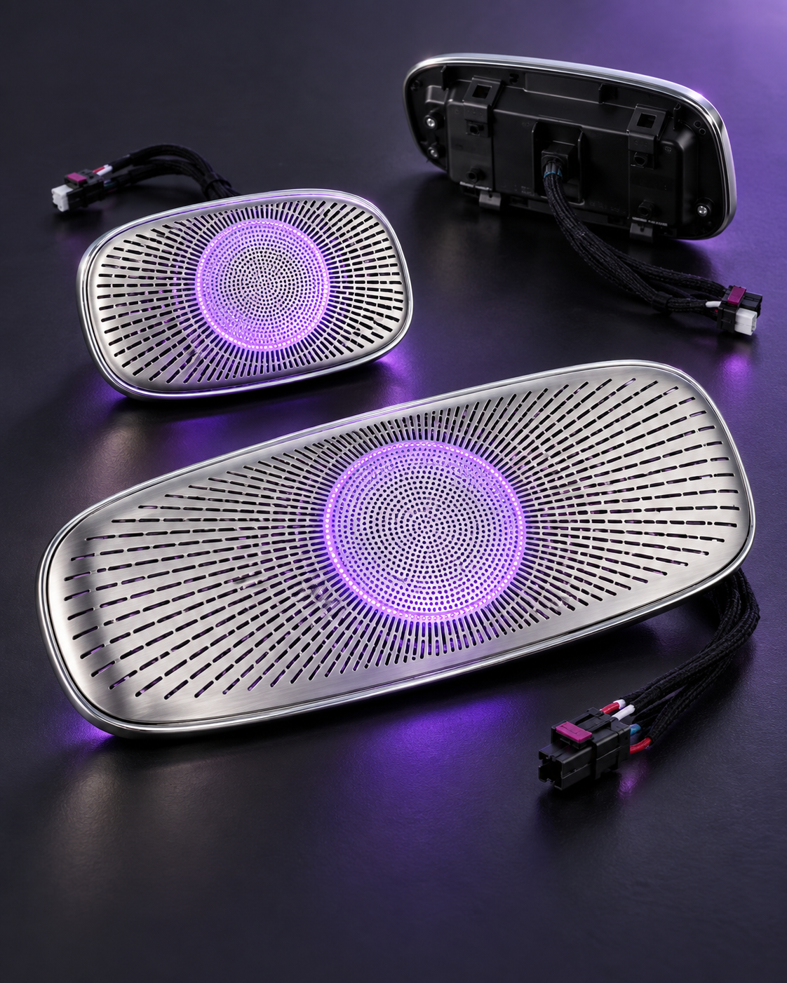 Mercedes A-Class W177 & CLA W118 3-Piece 64-Color Rear Roof Speaker Set – Plug & Play | LADP