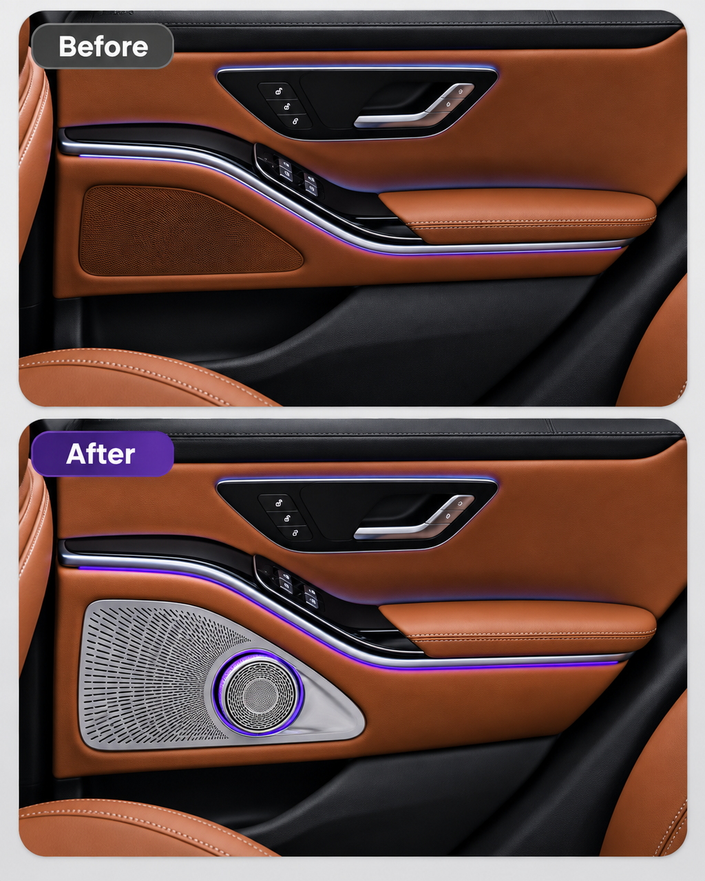 Mercedes S-Class W223 Motorized Pop Out Door Speaker Set – Burmester-Style, 2021–2026 | LADP
