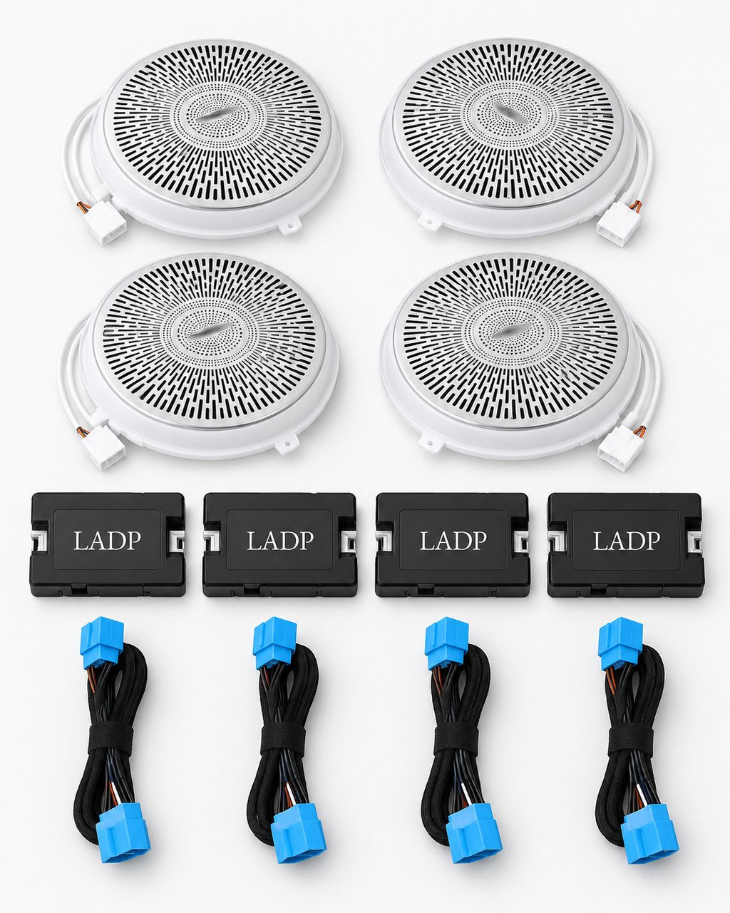 Mercedes C-Class W205 & GLC X253 64-Color Illuminated Midrange Speaker Covers | LADP