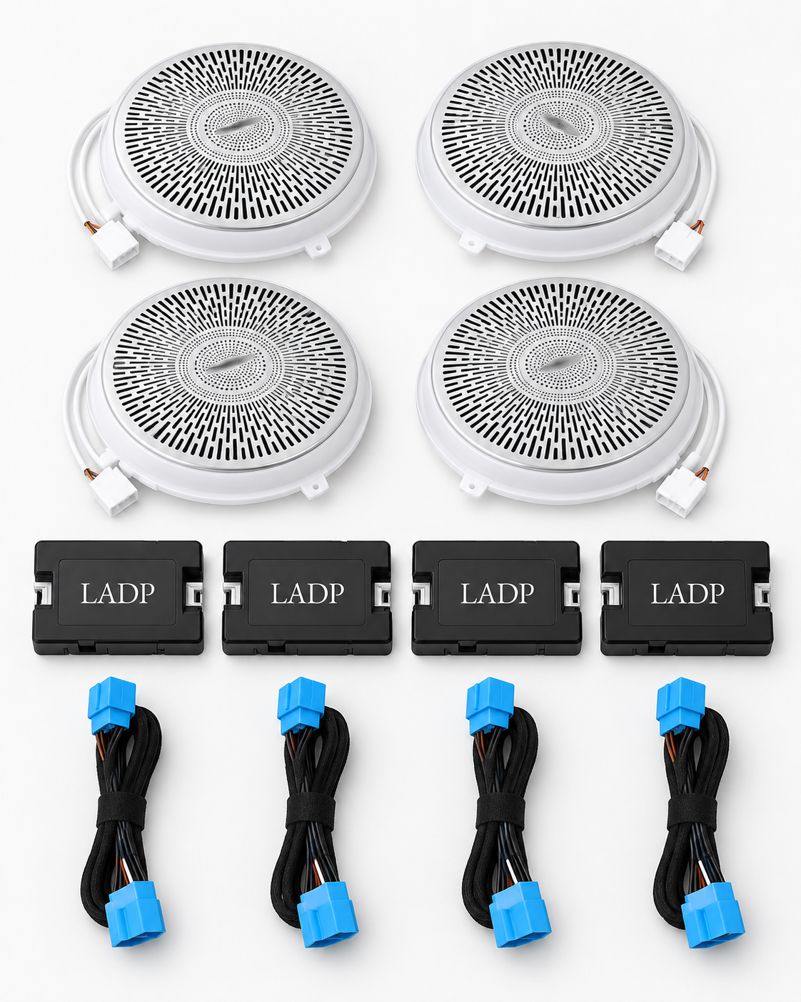 Mercedes C-Class W205 & GLC X253 64-Color Illuminated Midrange Speaker Covers | LADP