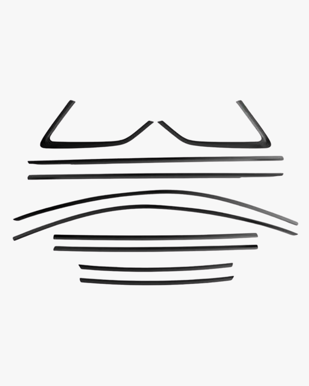 LADP Gloss Black Window Trim Cover for Audi A3 Hatchback