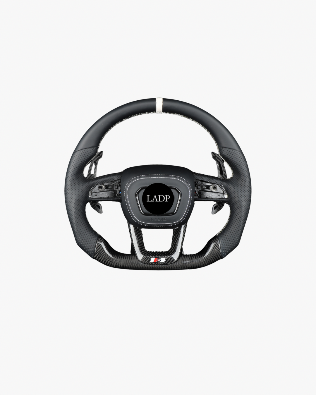 LADP Audi Carbon Lenkrad für A6 A7 Q5 Q7 usw. – Premium Echtcarbon Sportlenkrad