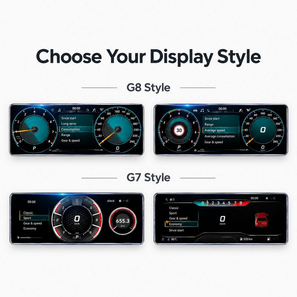 VW Passat 2011–2015 10.25″ Digital Instrument Cluster with Wireless CarPlay & Android Auto | LADP