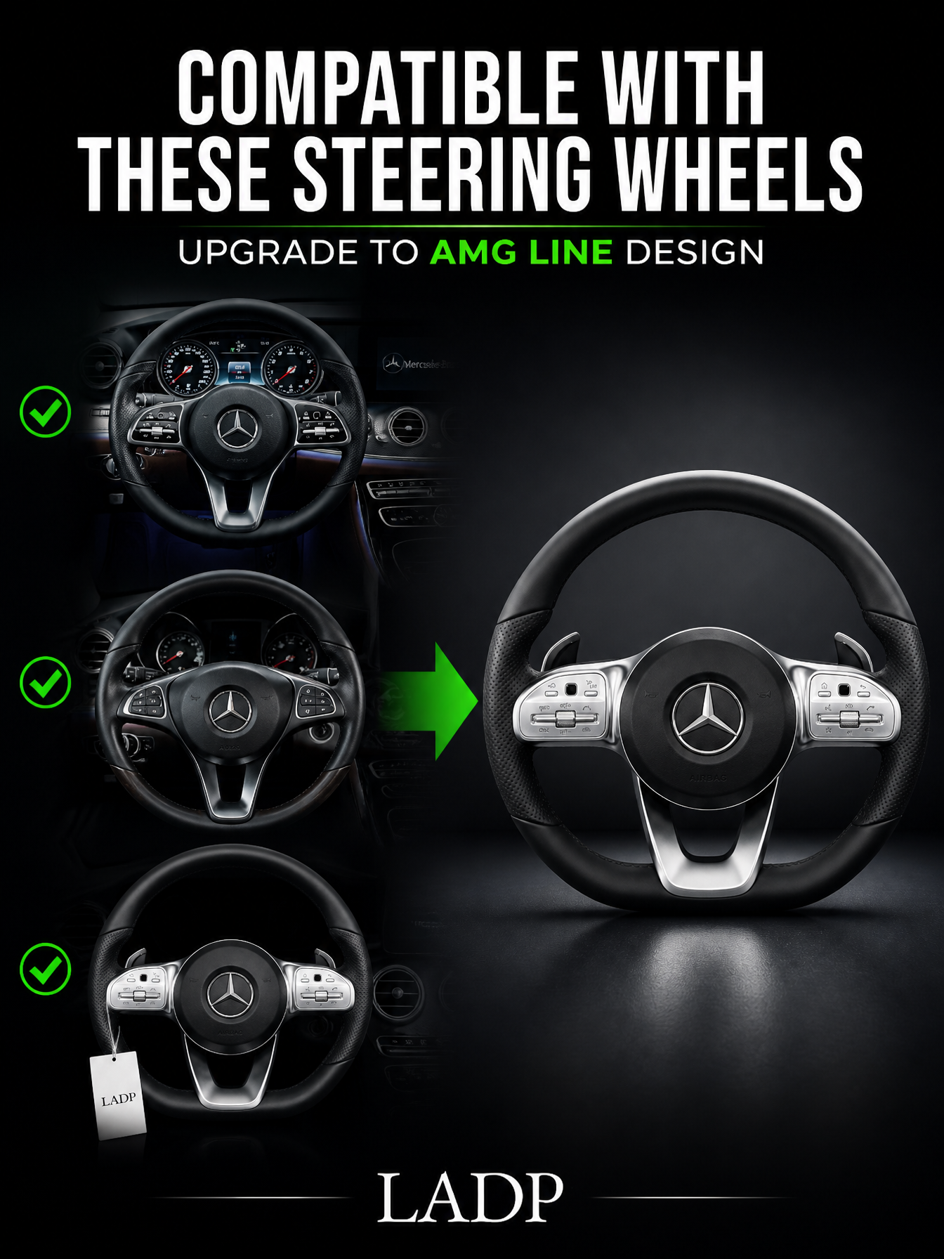 MERCEDES AMG LINE LENKRAD | Facelift Upgrade 2017–2024 | Alt auf Neu | LADP