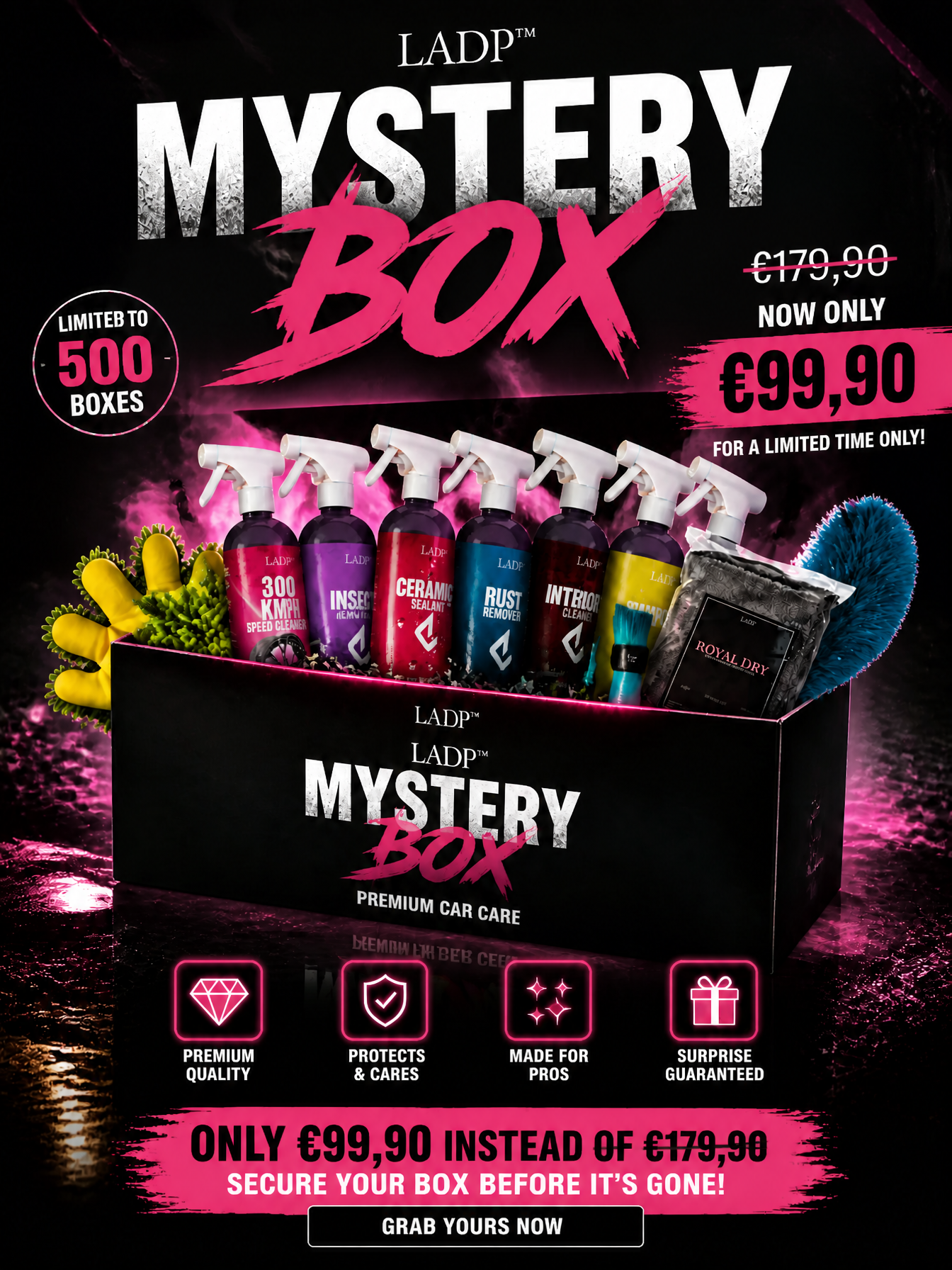 LADP Ultimate Detailing Mystery Box | Premium Car Care Bundle Worth €179.90