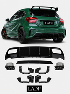 AMG diffuser for Mercedes A-Class W176 (2012–2018) – A45 Style rear diffuser with tailpipes